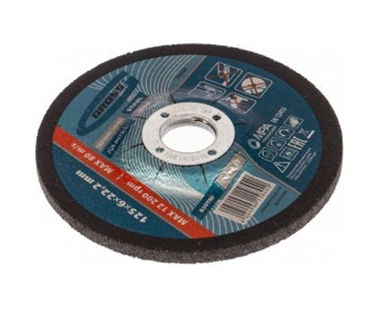Круг шлифовальный по металлу 125х6х22,2 мм GROSS 74400 – изображение 2
