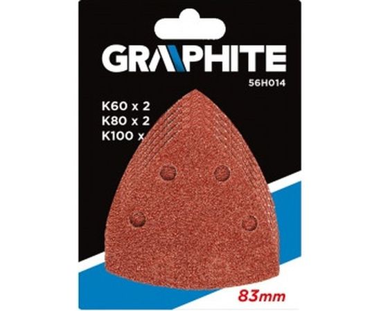 Набор абразивной бумаги (5 шт; 83x83x83 мм) GRAPHITE 56H014 – изображение 2