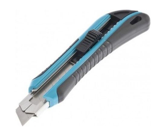 Нож 170 мм обрезиненный ABS - корпус, выдвижное сегментное лезвие 18 мм GROSS 78893 – изображение 2