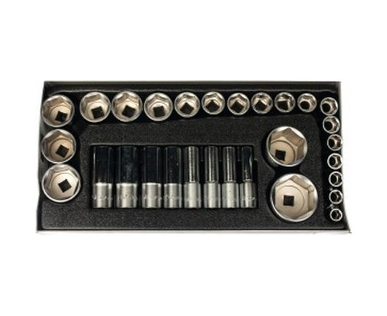 Набор торцевых головок (10-46 мм; 1/2"; 29 шт.) Hans TT-2 – изображение 2