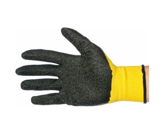 Вязаные нейлоновые перчатки с рельефным латексным покрытием Gigant G-109 – изображение 2