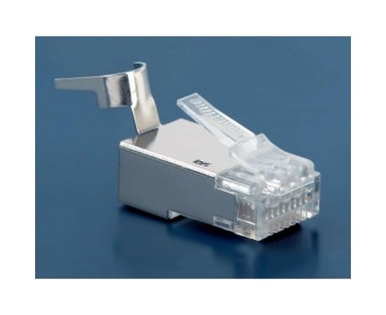 Разъем RJ-45 (8P8C) под витую пару, категория 6/6A (50µ"/ 50 микродюймов), экранированный, универсальный (для одножильного и многожильного кабеля), для толстых жил 1.35-1.5 мм (с оболочкой) 10шт Hyperline PLUG-8P8C-UV-C6-TW-SH-10 49340 – изображение 3