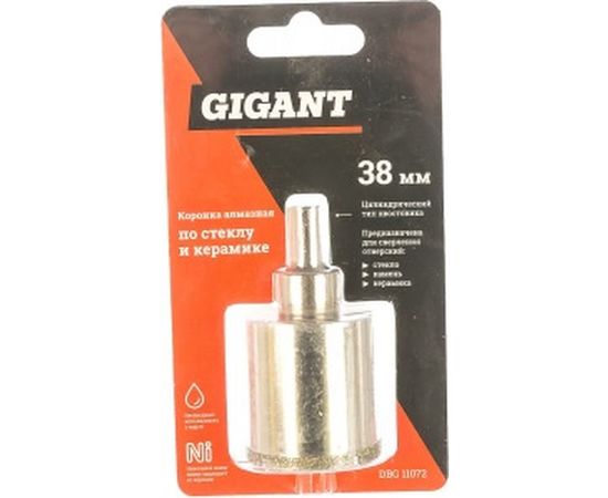 Коронка алмазная по стеклу и керамике (38 мм; 30 мм) Gigant DBG 11072 – изображение 4