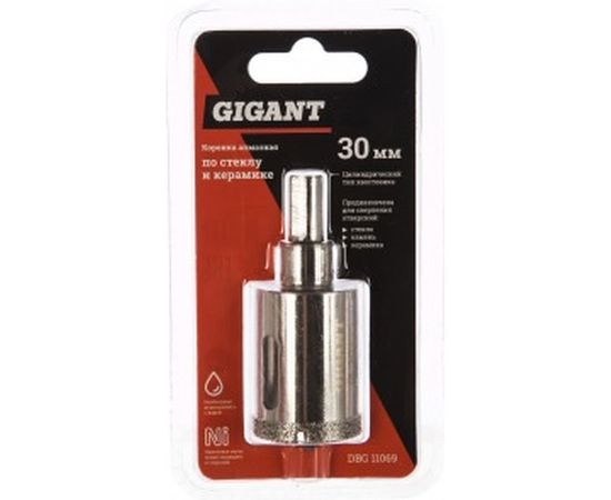 Коронка алмазная по стеклу и керамике (30 мм; 30 мм) Gigant DBG 11069 – изображение 4