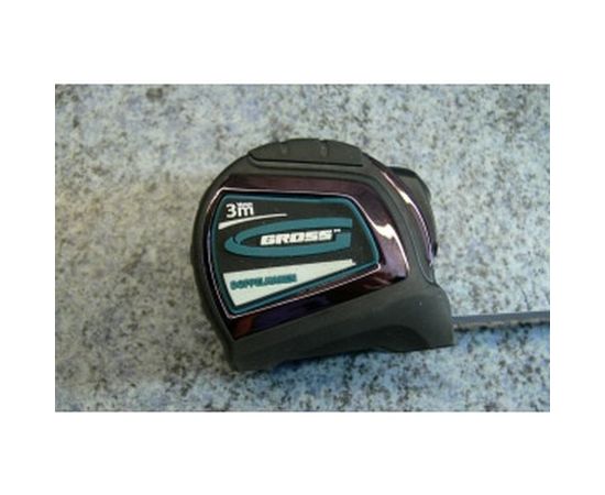 Рулетка GROSS Doppelhaken 3м x 16мм, односторонний зацеп, нейлон, двусторонняя шкала 31122 – изображение 7