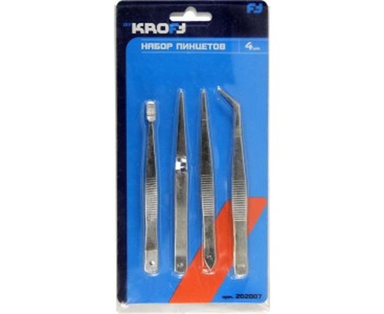 Набор пинцетов KROFT 4шт. 202007 – изображение 2