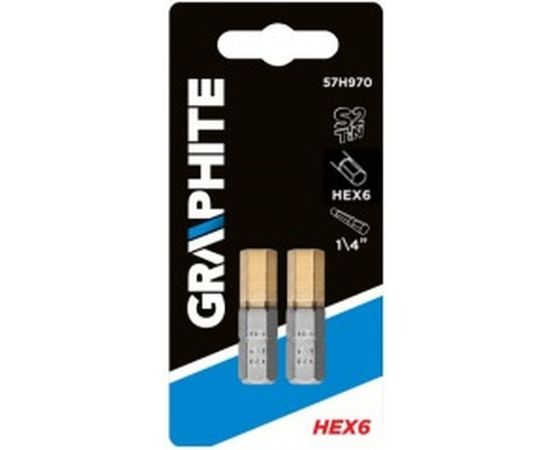 Насадки (2 шт; HEX 6x25 мм) GRAPHITE 57H970 – изображение 2