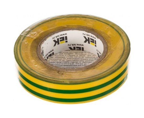 Изолента ПВХ 15мм, 20м, желто-зеленая IEK ИЭК UIZ-13-10-K52 – изображение 2