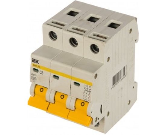 Автоматический трехполюсный выключатель IEK ВА47-29 6А С 4.5кА 9533365 – изображение 2