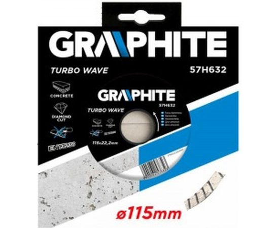 Диск алмазный Turbo Wave (115x22.2 мм) GRAPHITE 57H632 – изображение 2