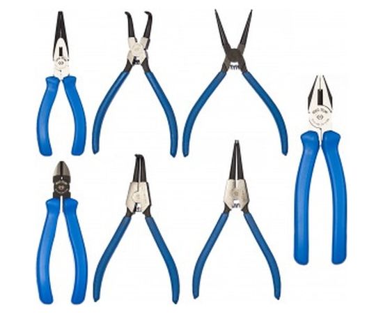 Набор съемников стопорных колец, плоскогубцев и бокорезов KING TONY 7 предметов 9-40207GP – изображение 2