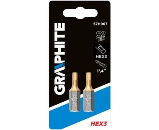 Насадки (2 шт; HEX 3x25 мм) GRAPHITE 57H967 – изображение 2