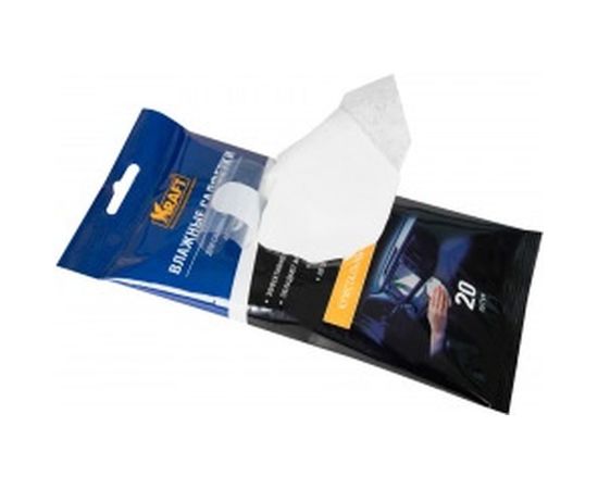 Влажные салфетки для автосалона и интерьера KRAFT 20 шт KT 834002 – изображение 2