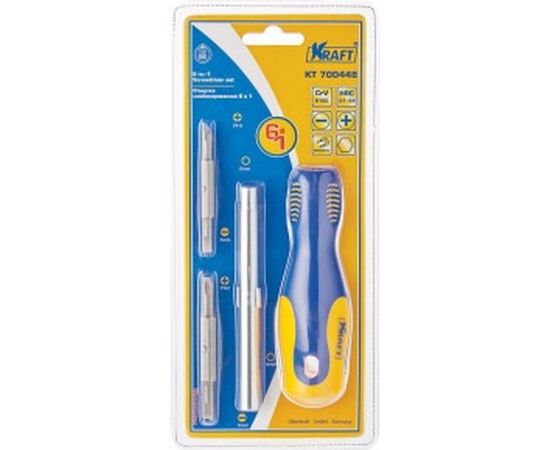 Комбинированная отвертка 6 в 1 KRAFT KT 700448 – изображение 3