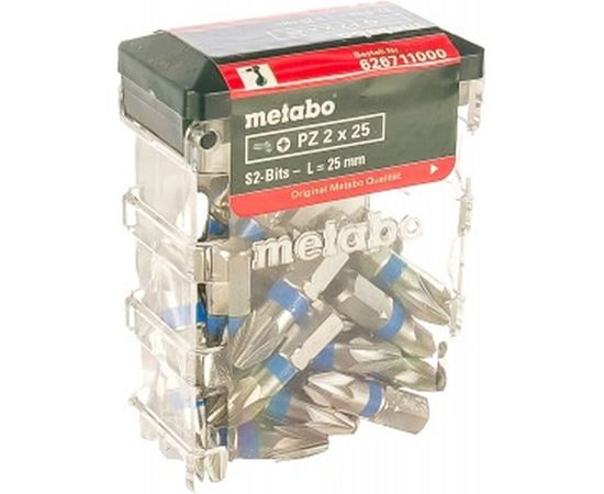 Набор бит&nbsp;PZ2,&nbsp;25 штук Metabo 626711000 – изображение 2