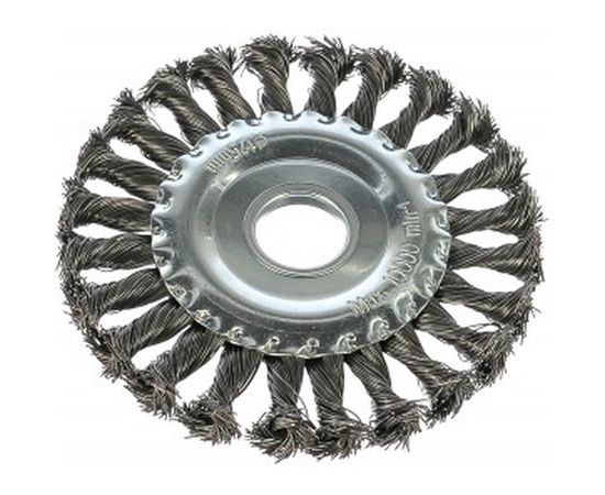 Щетка дисковая для УШМ (жгутированная стальная проволока 0,5 мм, 125 мм) MIRAX 35140-125 – изображение 2