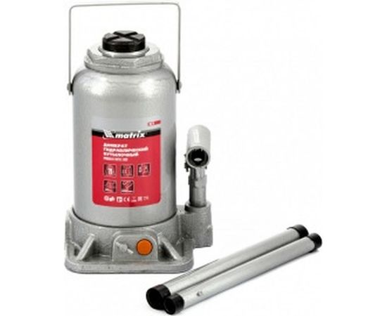 Гидравлический бутылочный домкрат 20 т, h подъема 244–449 мм MATRIX 50778 – изображение 2