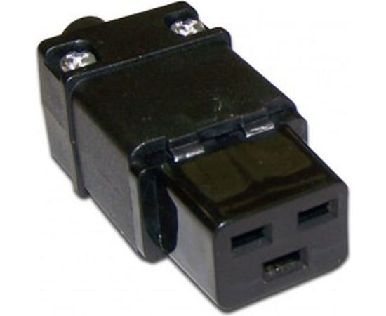 Электрическая кабельная вилка LANMASTER IEC 60320, C19, 16A 250V, разборная, черная LAN-IEC-320-C19 – изображение 2