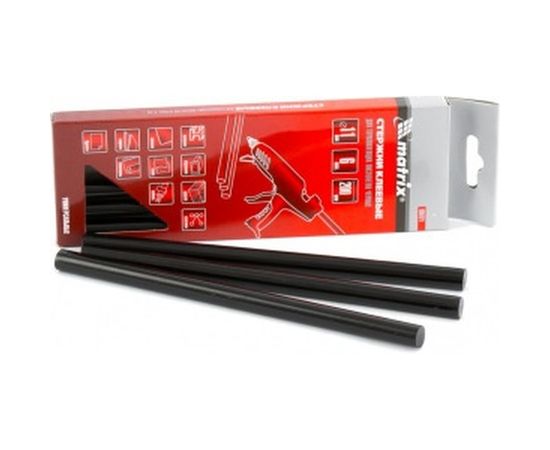 Стержни клеевые чёрные (11 мм; 200 мм; 6 шт.) MATRIX 930721 – изображение 2