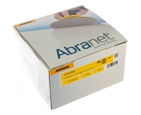 Круг шлифовальный на сетчатой основе ABRANET (50 шт; 150 мм; Р180) MIRKA 5424105018 – изображение 3