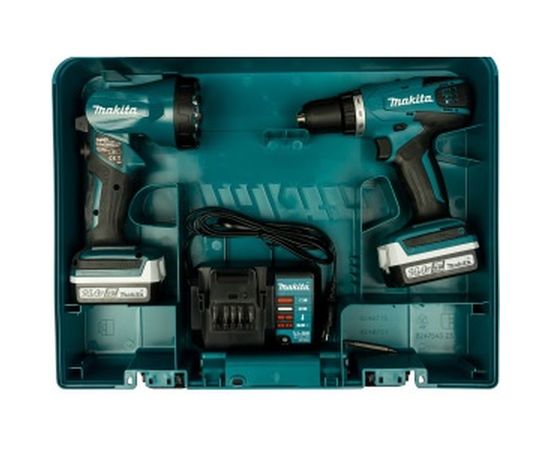 Аккумуляторная дрель-шуруповерт Makita DF347DWLE + фонарь – изображение 4