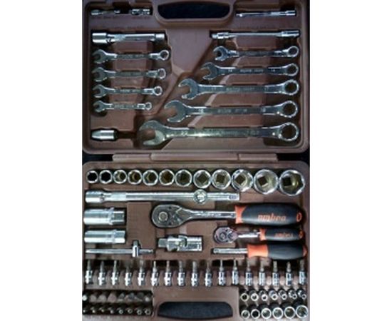 Набор инструментов для автомобиля с 12-гр. головками 1/2"DR и 1/4"DR, 82 предмета Ombra OMT82S12 – изображение 7