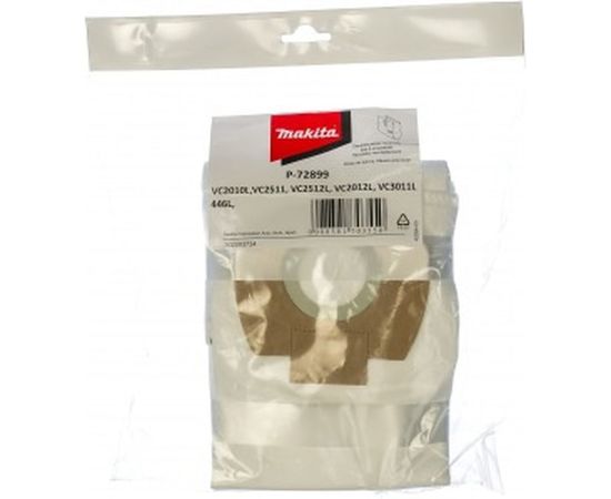 Пылесборник одноразовый Makita (5 шт.) для VC2015L/2512L/3011L P-72899 – изображение 2