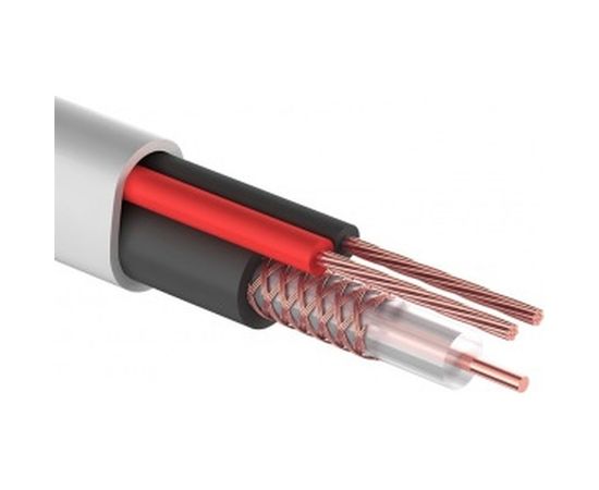 Кабель для видеонаблюдения KBK-B-2 + 2х0.50кв.мм CCA, 96%, 200м, белый PROCONNECT 01-4216 – изображение 2