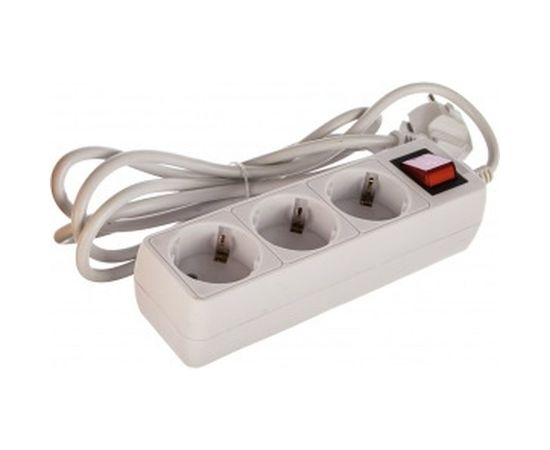 Сетевой удлинитель PERFEO с кнопкой POWERMATE 1,8м 3 розетки белый 30&nbsp;012&nbsp;508 – изображение 2