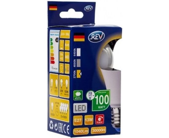 Светодиодная диммируемая лампа LED A60 Е27 13W 1100Лм, 2700K, теплый свет REV PREMIUM DIMMABLE 32381 5 – изображение 2
