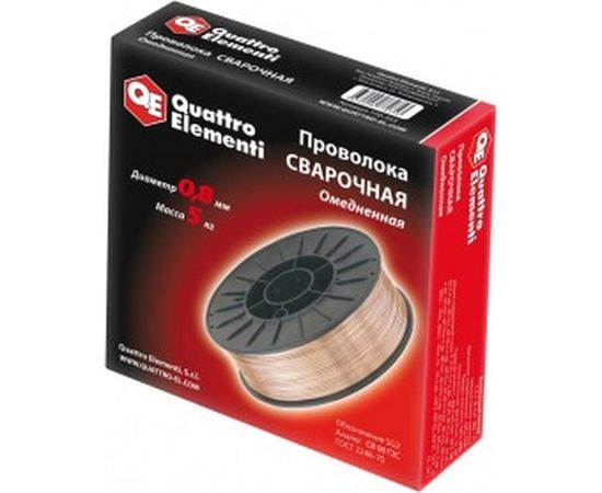 Проволока сварочная омедненная (5 кг; 0.8 мм) QUATTRO ELEMENTI 770-353 – изображение 2