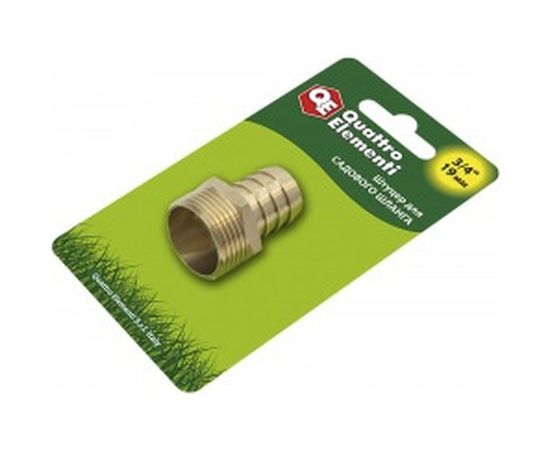 Штуцер для шланга 3/4" х 19 мм QUATTRO ELEMENTI 771-831 – изображение 2