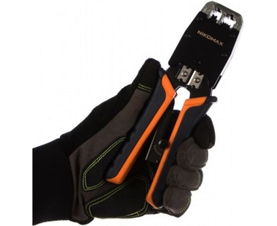 Обжимной профессиональный инструмент RJ45/8P8C, RJ12/6P6C, RJ11/6P4C NIKOMAX NMC-500R – изображение 2