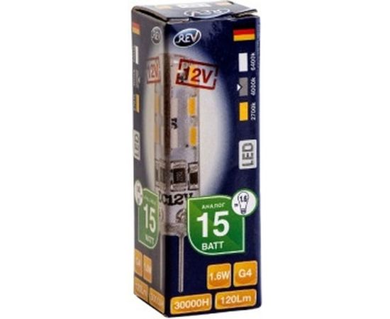 Светодиодная лампа LED JC G4 1.6W 120Лм, 4000K, холодный свет REV 32366 2 – изображение 2