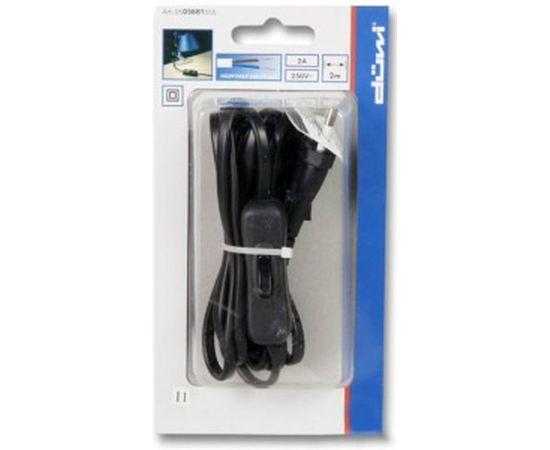 Провод с выключателем и евровилкой 2м, черный REV 05681 2 – изображение 2