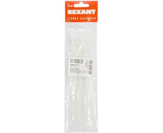 Хомут REXANT nylon 200 х 4.0 мм 25шт белый 07-0200-25 – изображение 2