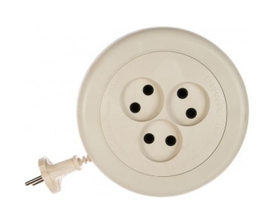 Сетевой удлинитель PERFEO рулетка без заземления RU POWER 3 м 3 розетки белый 30&nbsp;013&nbsp;094 – изображение 2