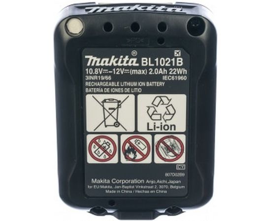 Набор 2 аккумулятора BL1021B + зарядное устройство DC10SB Makita 197658-5 – изображение 3