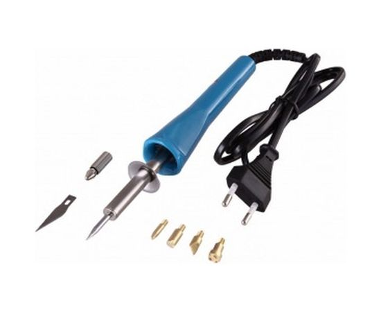 Набор: паяльник-выжигатель, 6 насадок 220В 30Вт REXANT ZD-707A 12-0183 – изображение 3