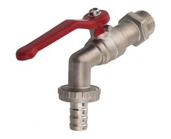 Водоразборный шаровой кран 1/2 латунь, никель QUATTRO ELEMENTI 246-425 – изображение 3