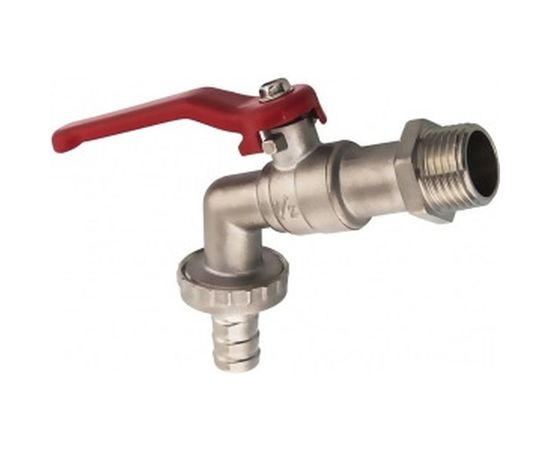 Водоразборный шаровой кран 1/2 латунь, никель QUATTRO ELEMENTI 246-425 – изображение 4