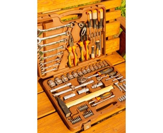 Универсальный набор инструмента 1/2"DR и 1/4"DR с 12-гранными головками 1/2"DR, 77 шт OMBRA OMT77S12 – изображение 6