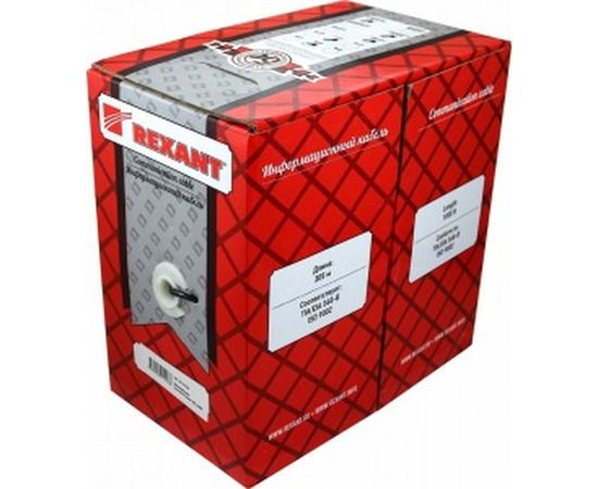 Кабель FTP 4PR 24AWG CAT5e 305м REXANT 01-0143 – изображение 2