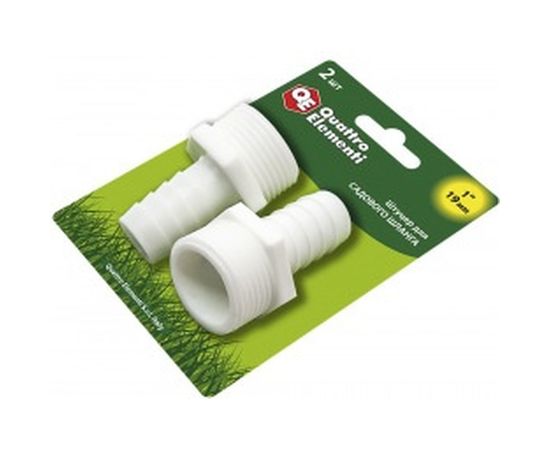 Штуцер для шланга 1"х19 мм 2шт. QUATTRO ELEMENTI 771-916 – изображение 2