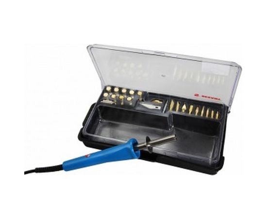 Набор ПРОФИ: паяльник-выжигатель, 19 насадок 220В 30Вт REXANT ZD-972A 12-0183-1 – изображение 2