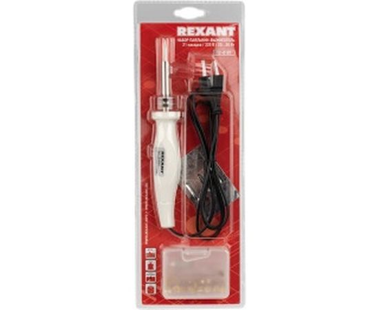 Набор: паяльник-выжигатель, 21 насадка 220В 20/50Вт REXANT ZD-725B 12-0187 – изображение 2