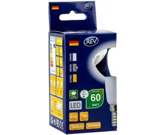 Светодиодная лампа LED R50 Е14 7W 560Лм, 4000K, холодный свет REV 32364 8 – изображение 2