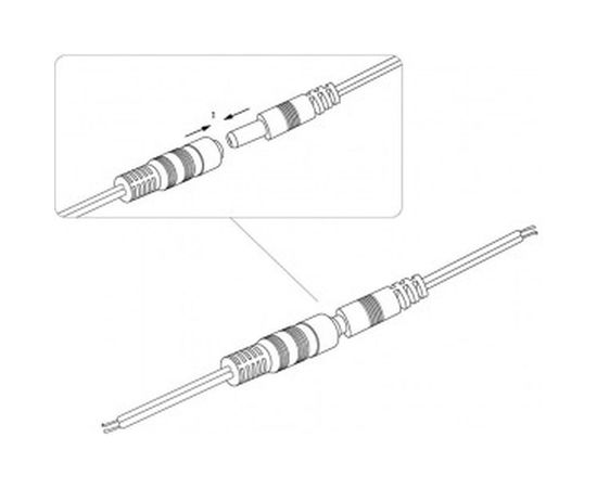 Разъем питания REXANT штекер 2.1х5.5x10мм с проводом 20см, 50шт 14-0313 – изображение 2