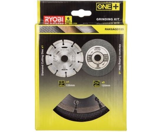 Набор дисков для УШМ (125х22.2 мм)&nbsp;Ryobi RAK6AGD125 5132003149 – изображение 3