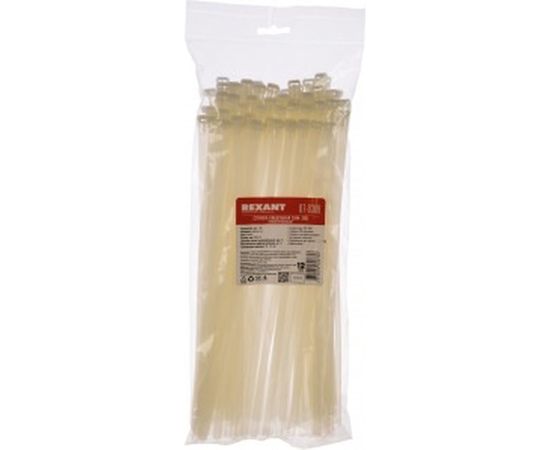 Хомут REXANT СКМ-300 300ммх8мм 100 шт белый 07-0309 – изображение 3